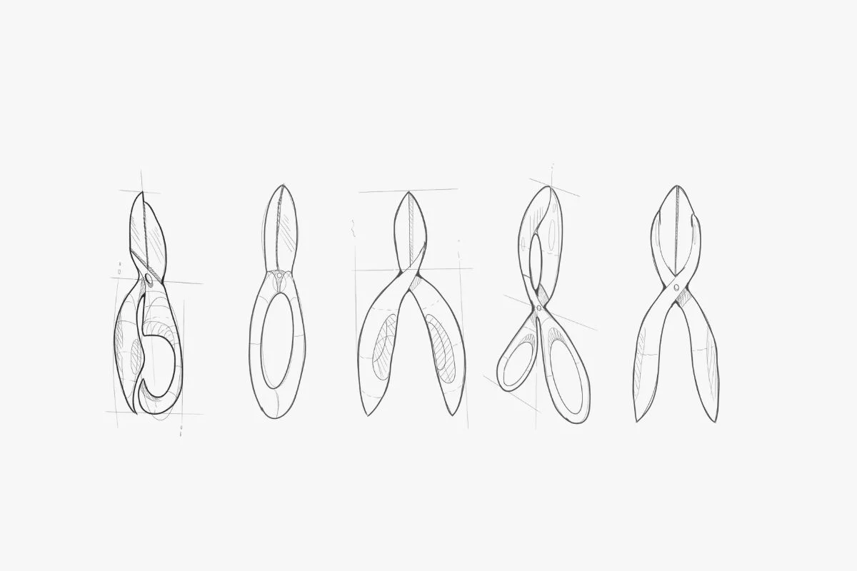 Vida Scissors — sketch iterations